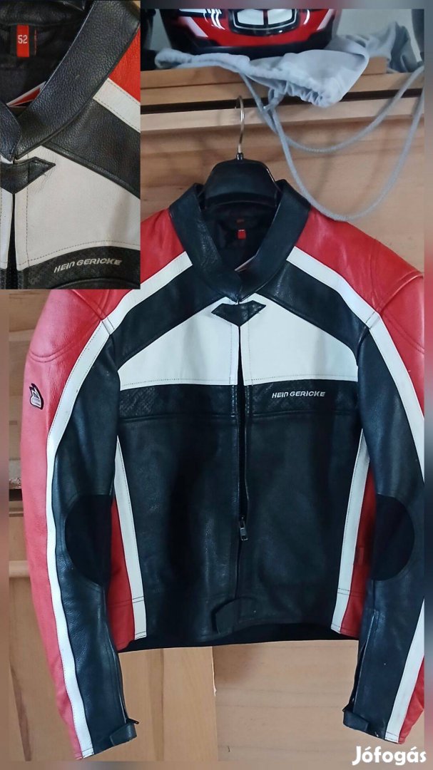 Újszerű Hein Gericke bőr motoros dzseki 52-méretben