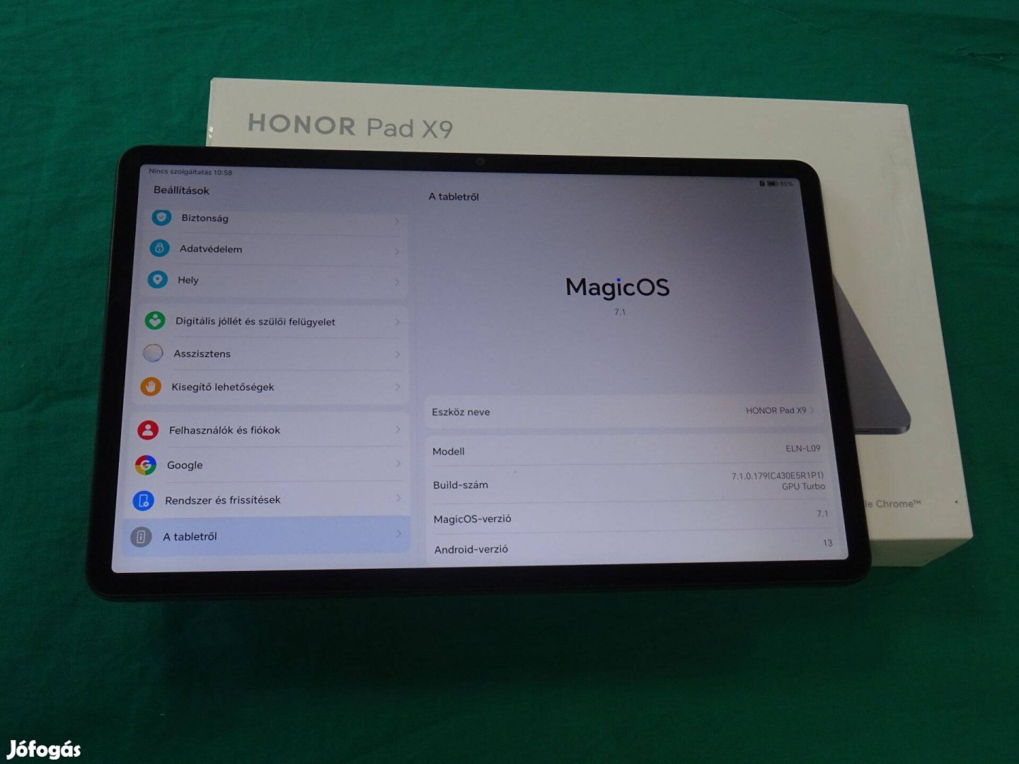 Újszerű Honor Pad X9 tablet 10" 4/128 Gb