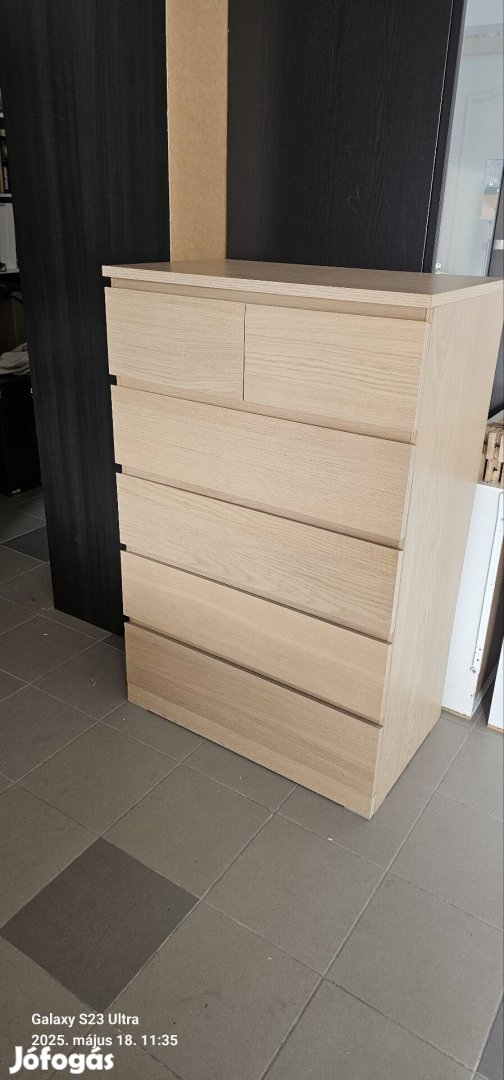 Újszerű IKEA Malm 6 fiókos komód 