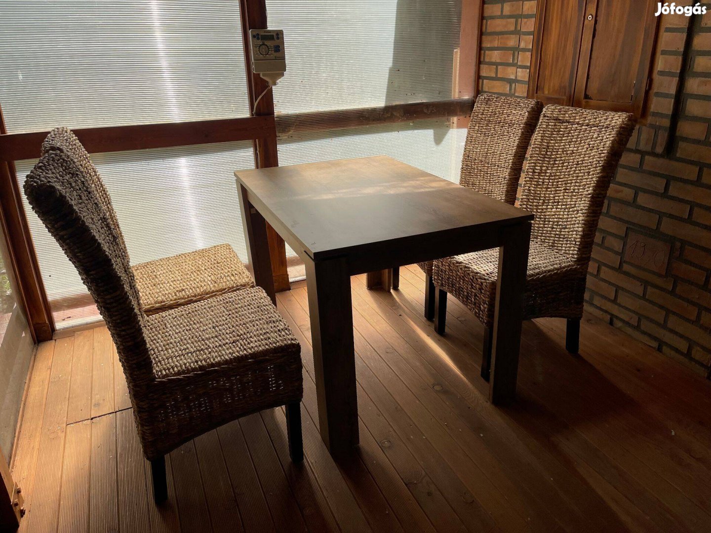 Újszerű Jysk Étkezőasztal Vedde 80x120 sötét tölgyszínű