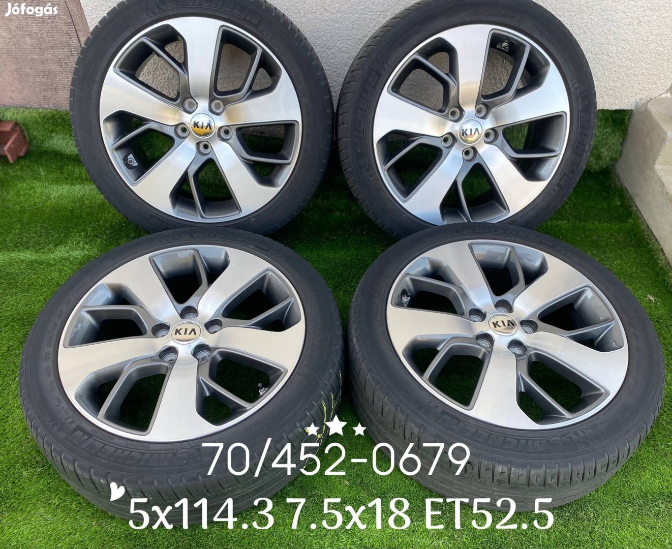 Újszerű Kia 18"-os gyári alufelni szett 5x114.3