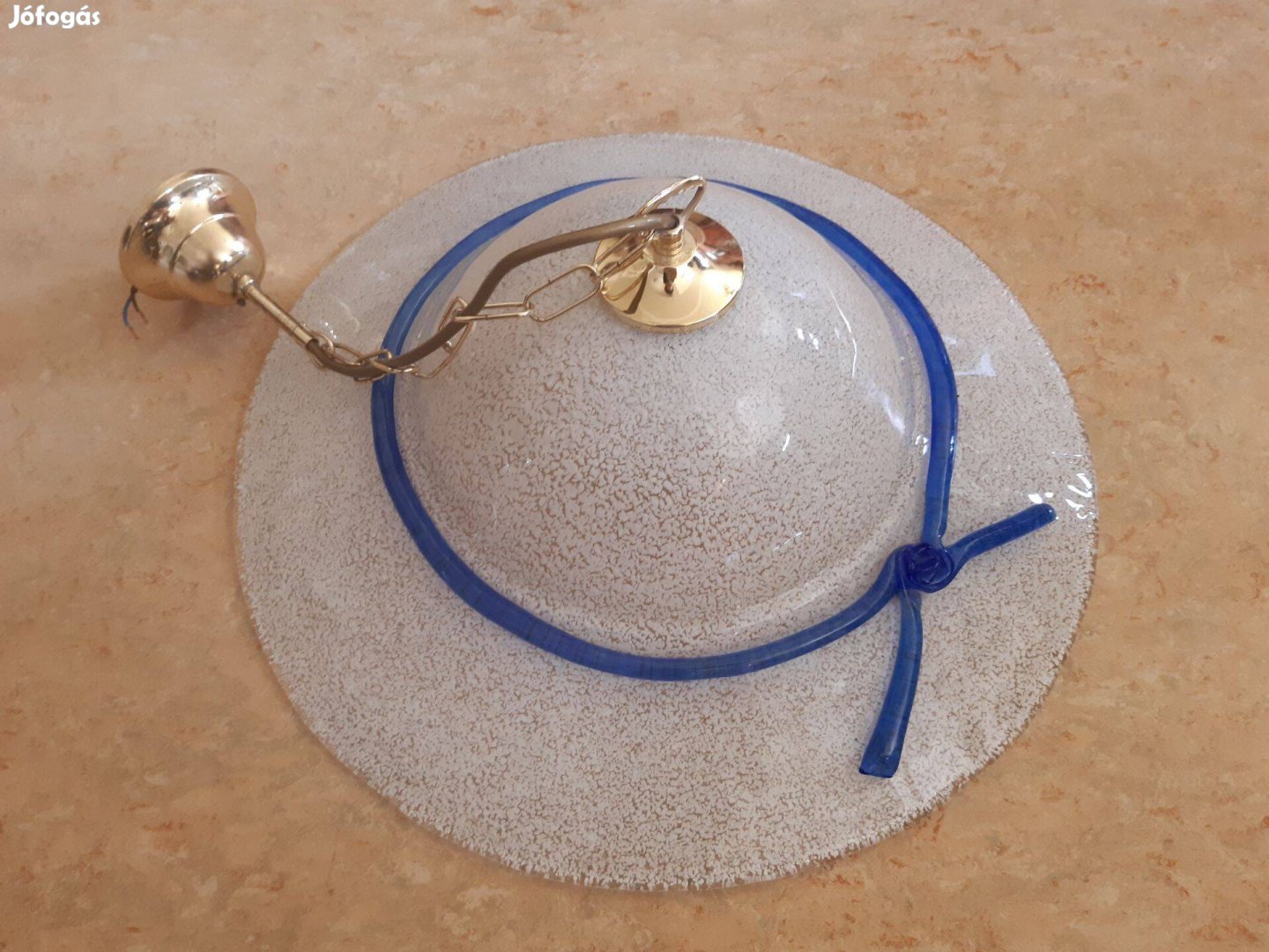 Újszerű Kolarz rendkívül dekoratív kalap alakú csillár (átmérő 50 cm)
