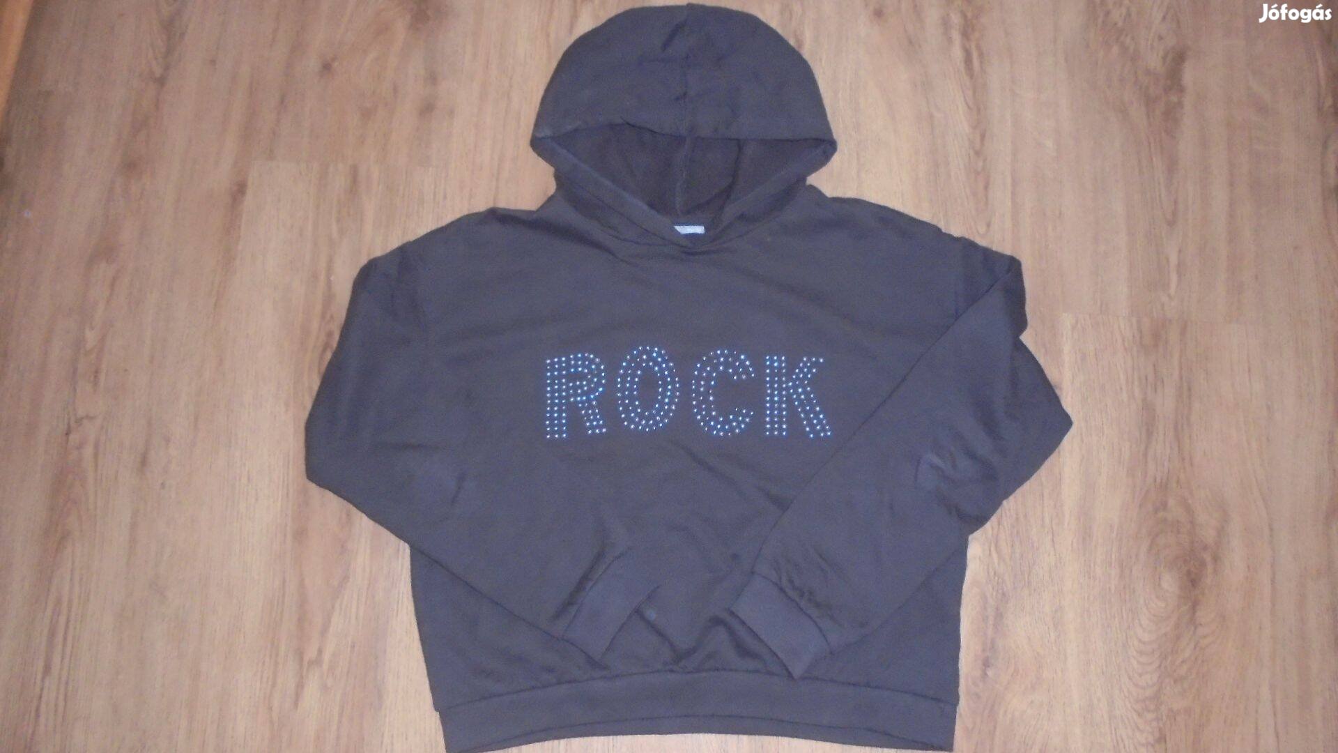 Újszerű Pepco szürke szegecses lányka kapucnis pulóver 158