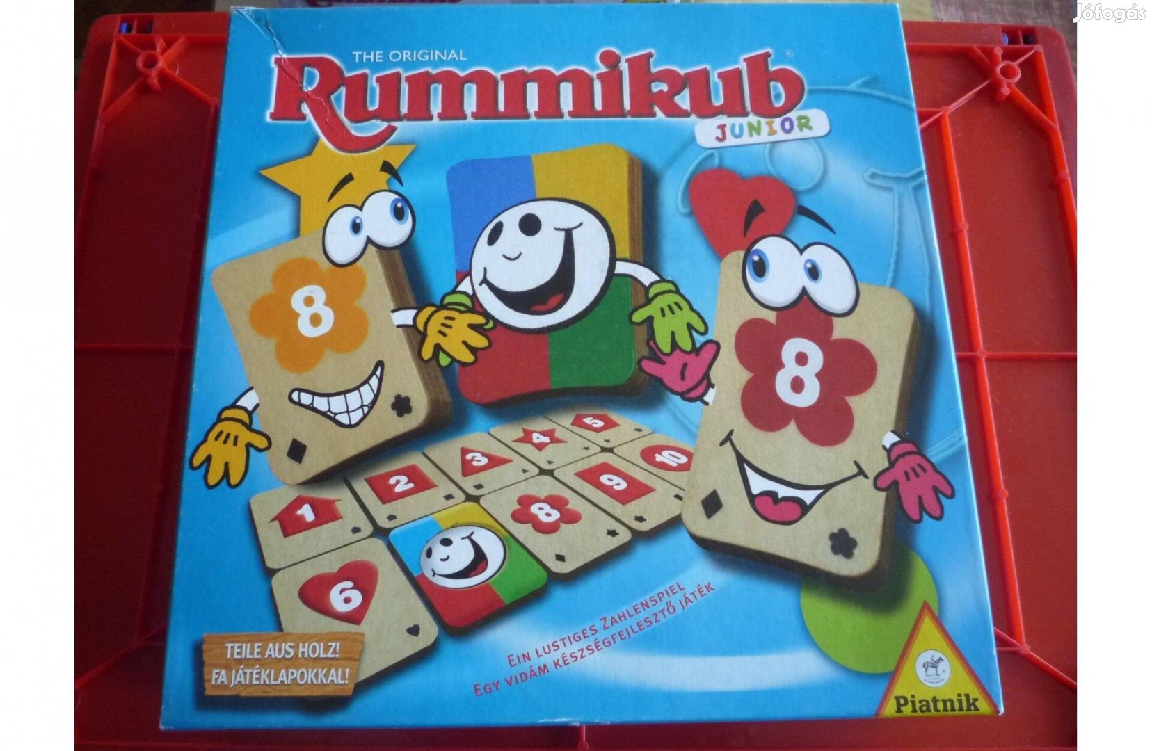 Újszerű Piatnik Rummikub Junior számos fa kockákkal kicsiknek