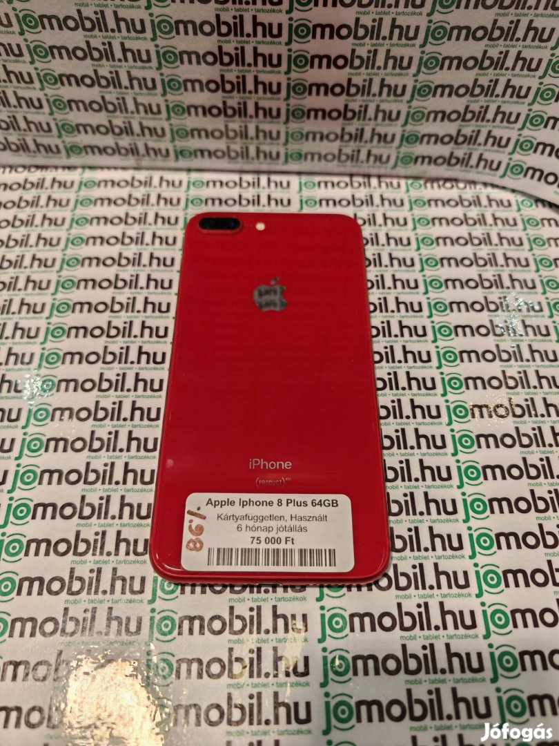 Újszerű Product RED Apple iphone 8 Plus 64GB független