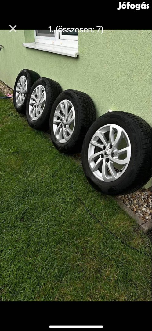 Újszerű Renault Mégane gyári 16" kerék szett 205/60R16 téli