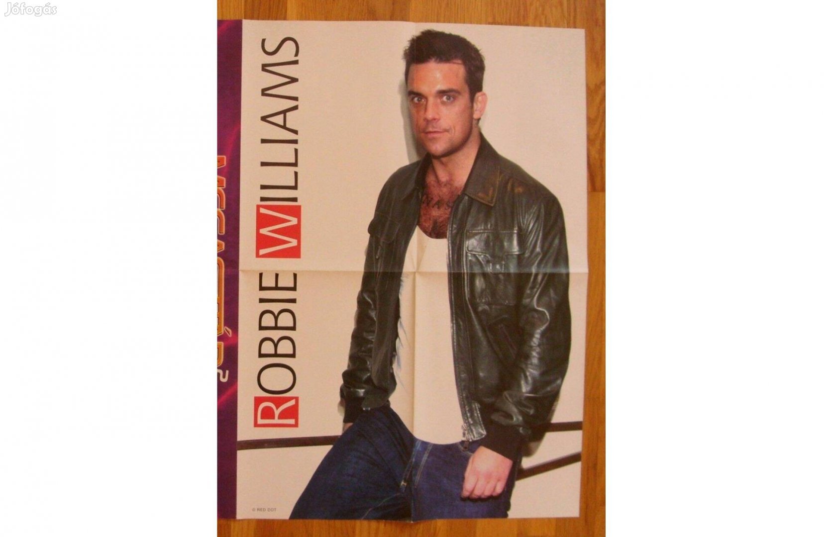 Újszerű Robbie Williams kétoldalas plakát, poszter