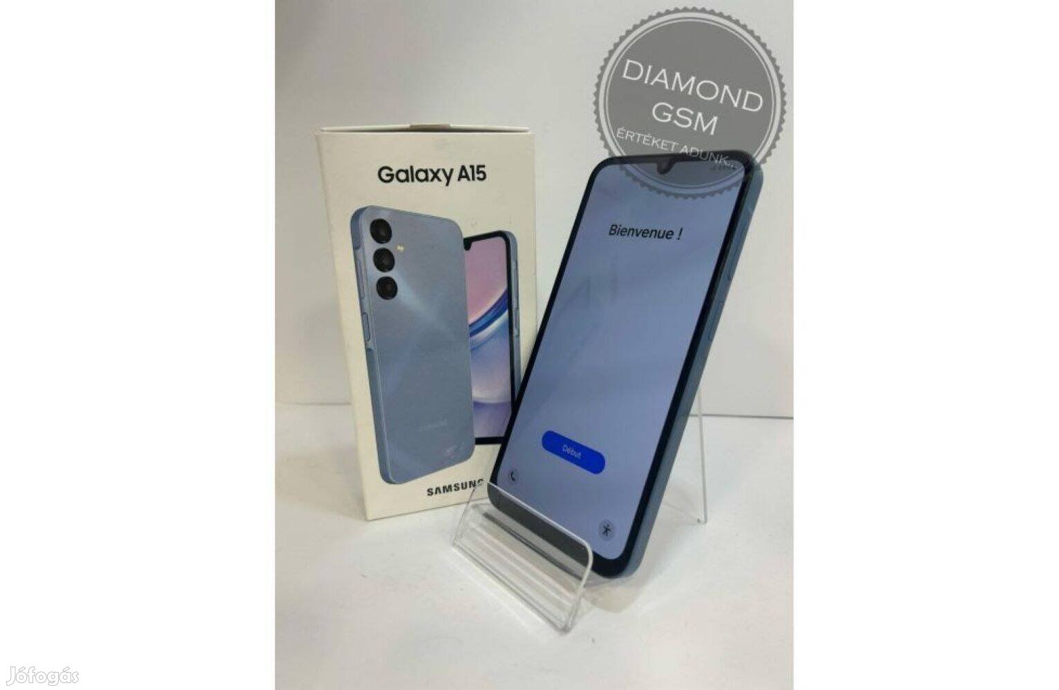 Újszerű Samsung Galaxy A15 128GB Dual, Kék színben,