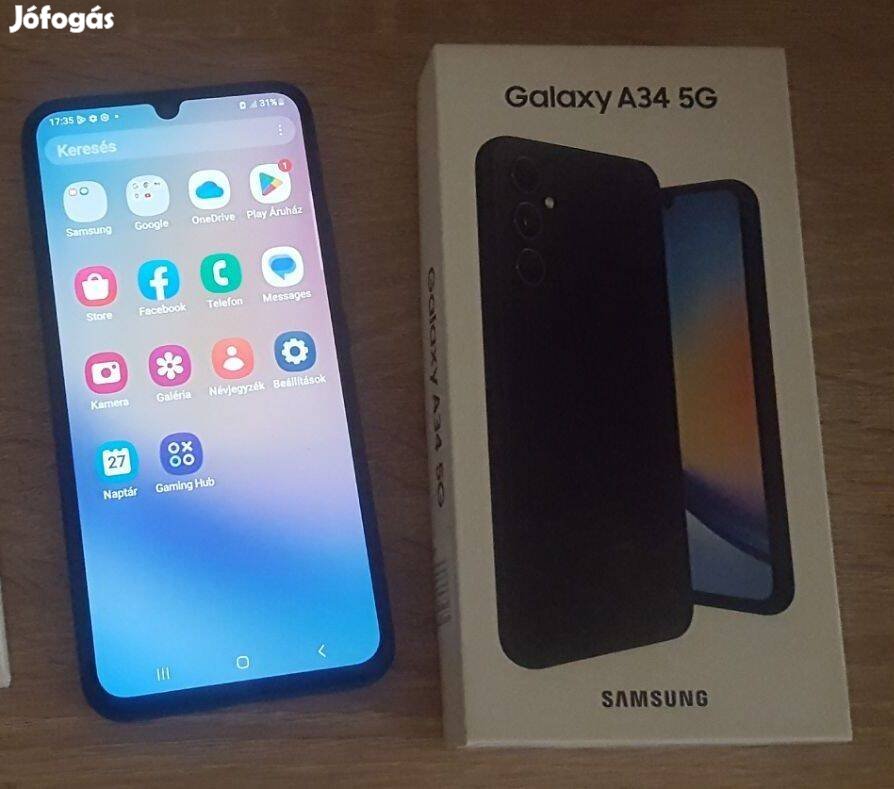 Újszerű Samsung Galaxy A34 5G 128GB 6GB RAM ajándékok!