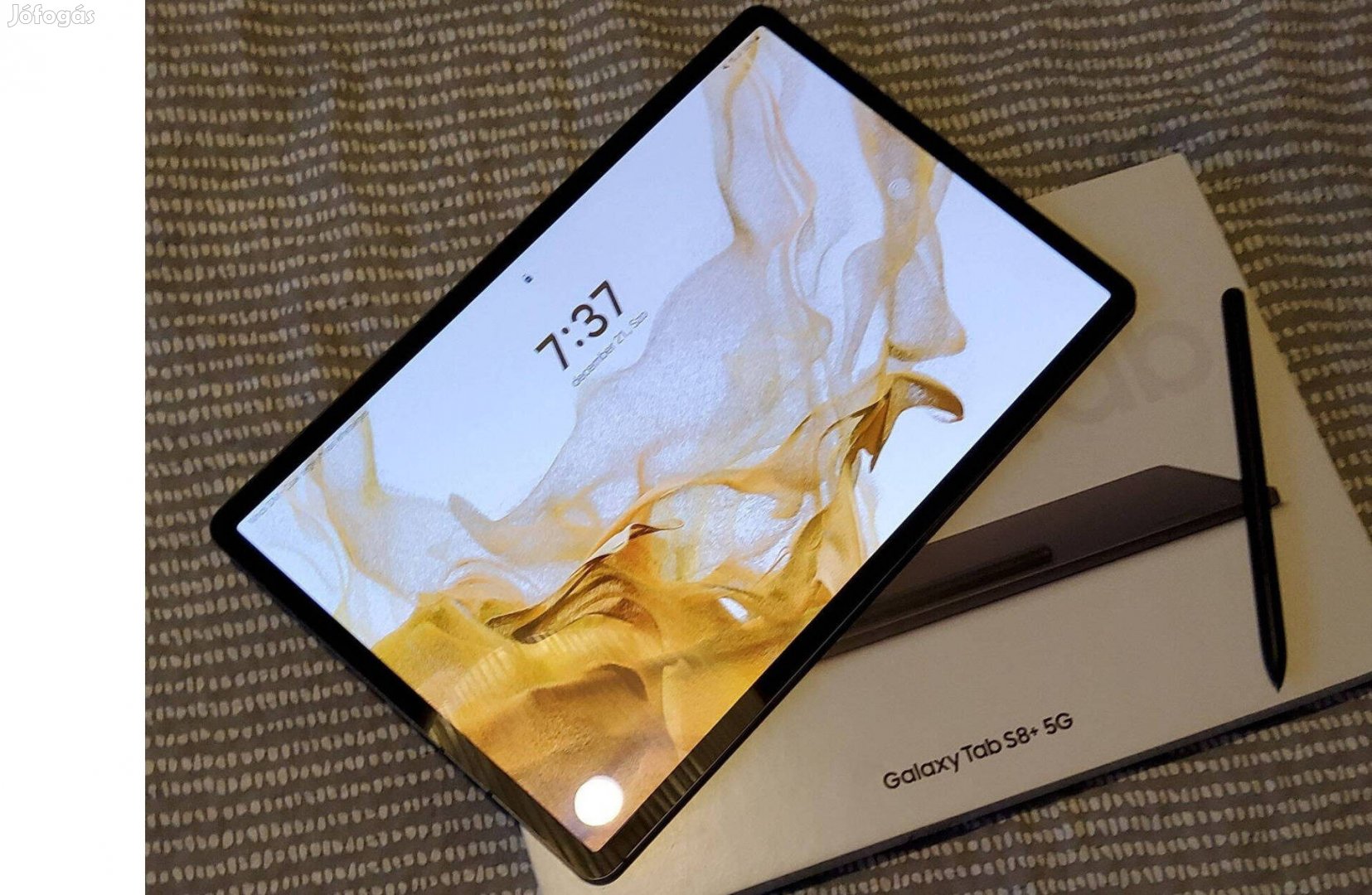 Újszerű Samsung Galaxy Tab S8+ 5G SM-X806B tablet, szilikon védőtokkal