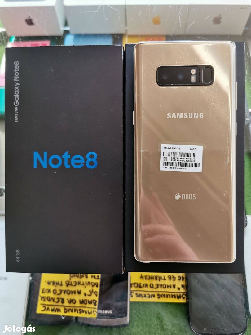 Újszerű Samsung Note 8 6/64 3 hónap garancia 6.3 col AMOLED DUAL SIM