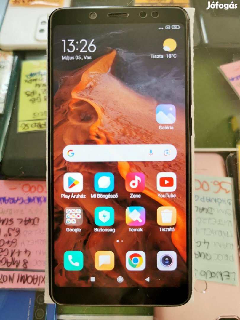 Újszerű Xiaomi Redmi Note 5 4/64 3 hónap garancia 6" IPS hívásrögzítés