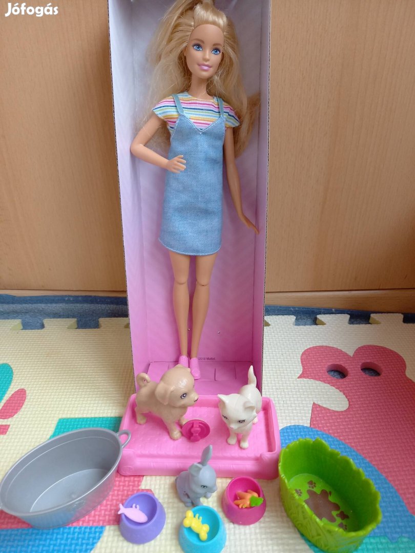 Újszerű! Állatgondozó Barbie baba első kézből 