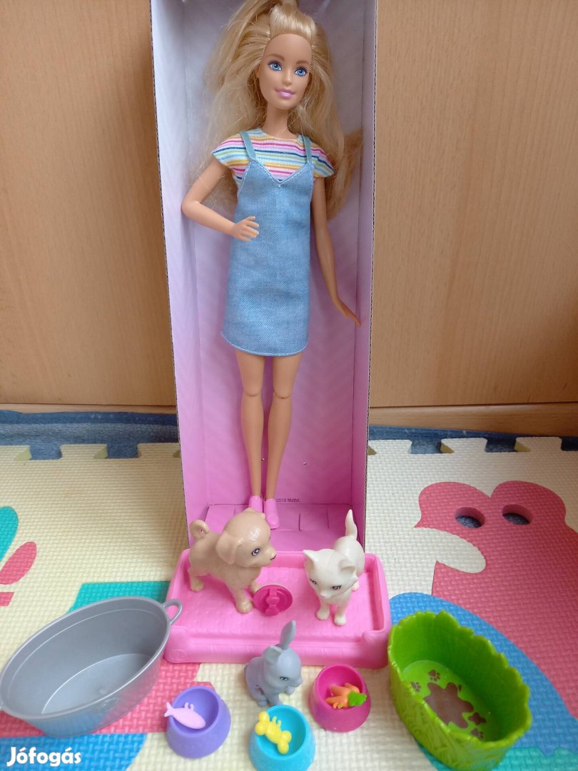 Újszerű! Állatgondozó, kutya gondozó Barbie baba első kézből 