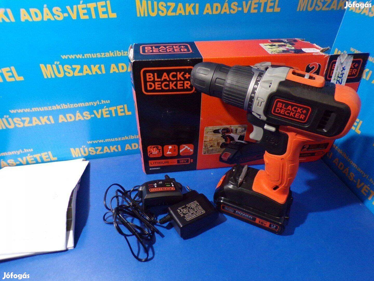 Újszerű! Black & Decker BCD003C1-QW Behajtó jótállással Tartoz