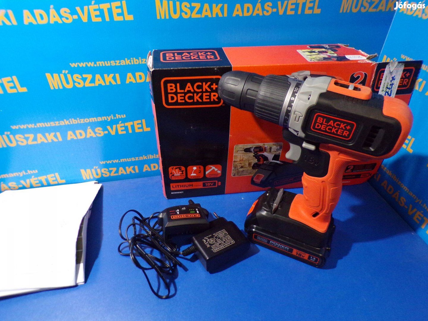 Újszerű! Black & Decker BCD003C1-QW Behajtó jótállással Tartoz