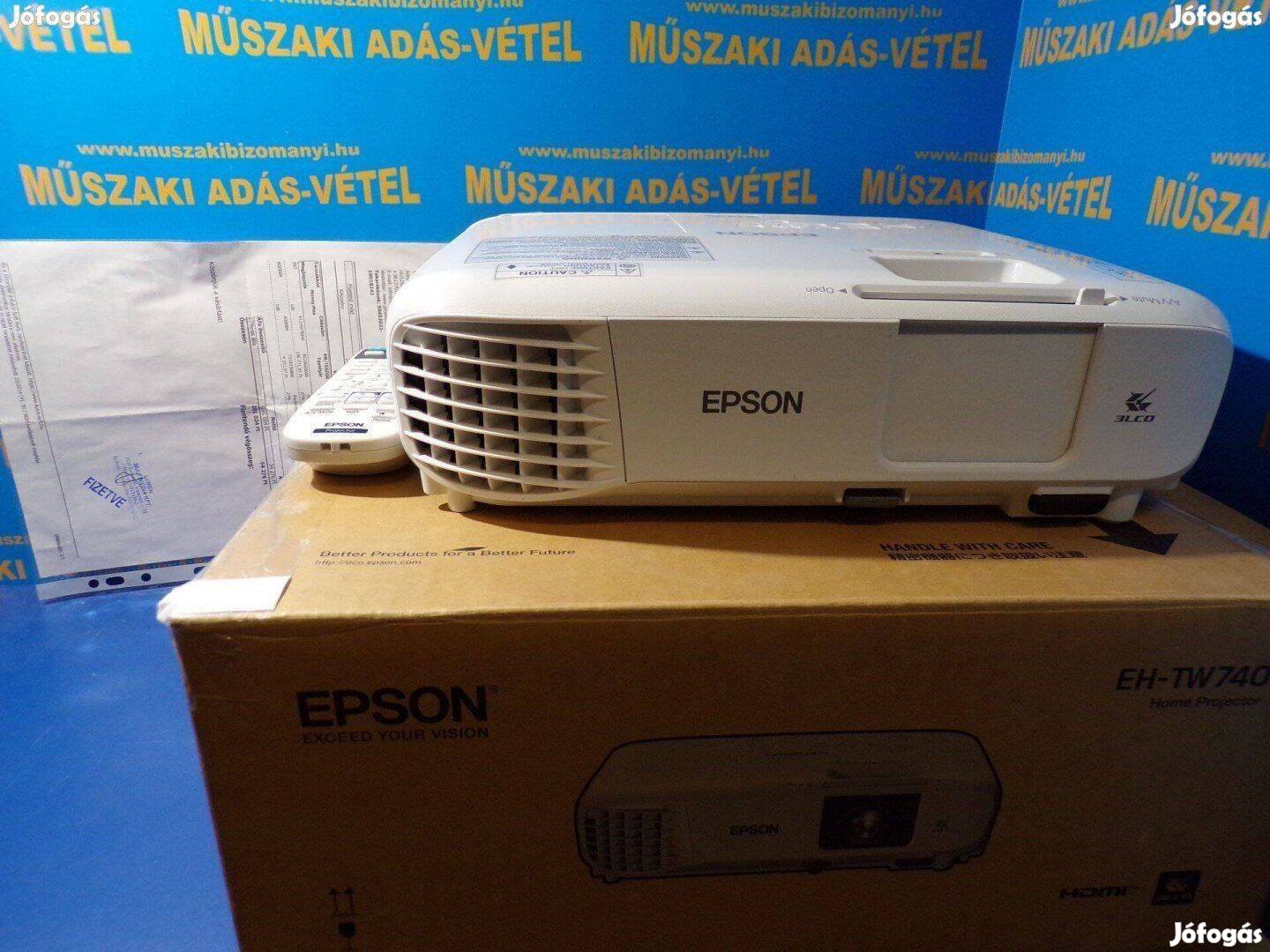 Újszerű! Epson EH-TW740 Projektor 2024.09.09.-ig Gyári Garancia!