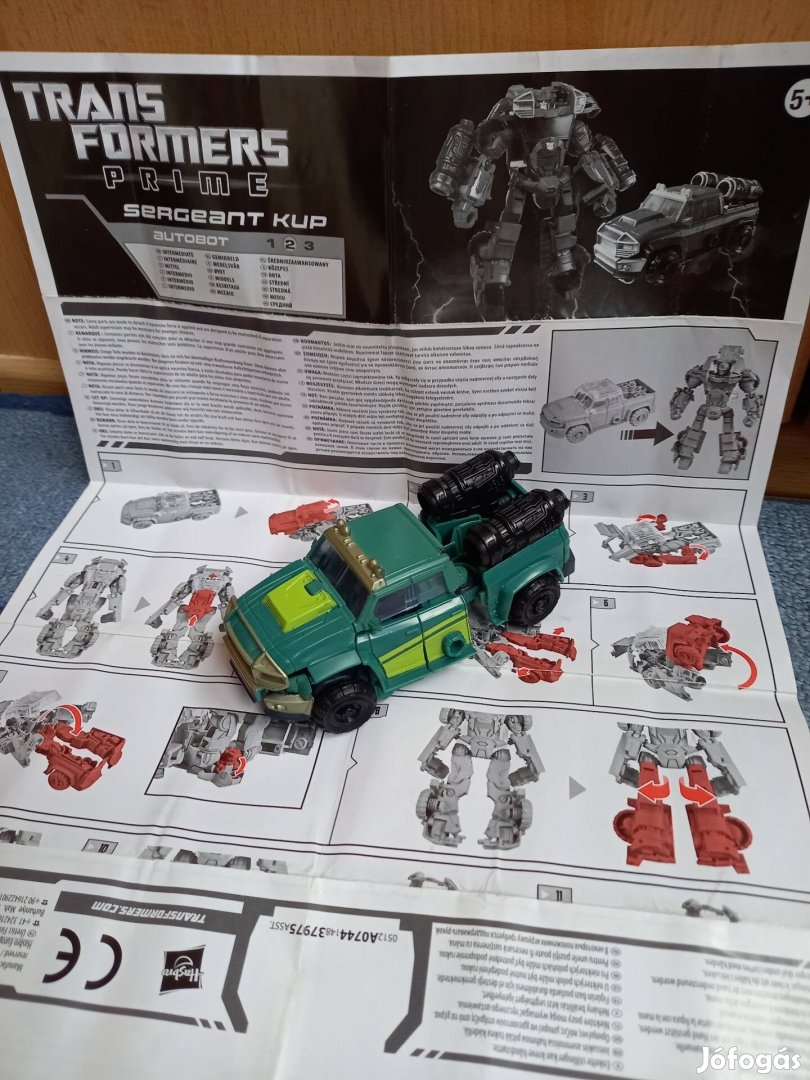 Újszerű! Transformers prime Sergeant kup autobot 