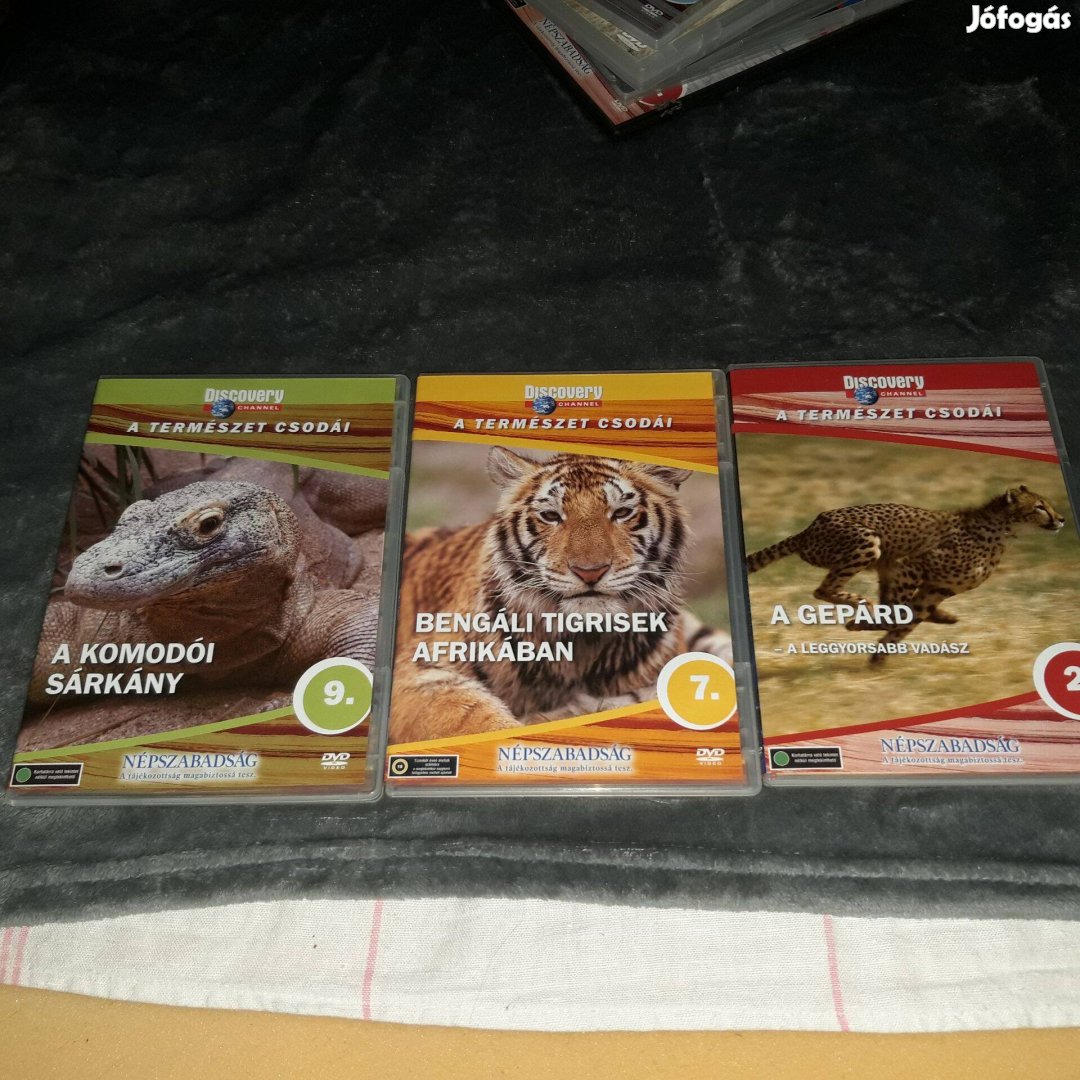Újszerű, jó minőségű természetfilm DVD-k, olcsón
