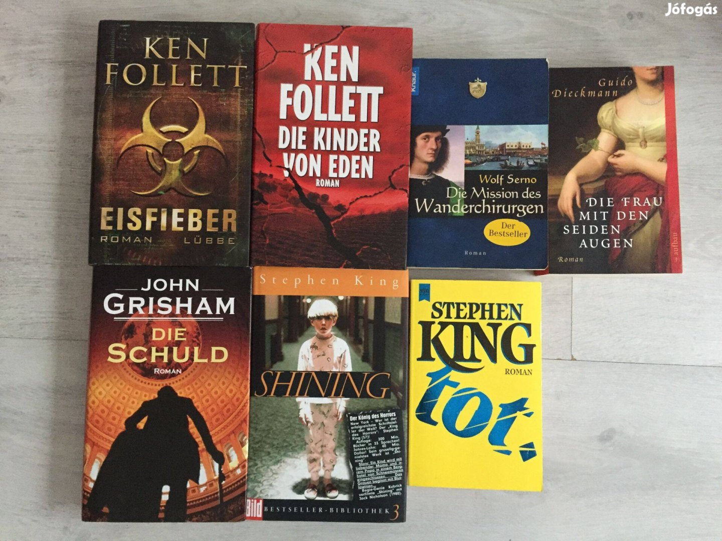 Újszerű, német nyelvű könyvek, regények