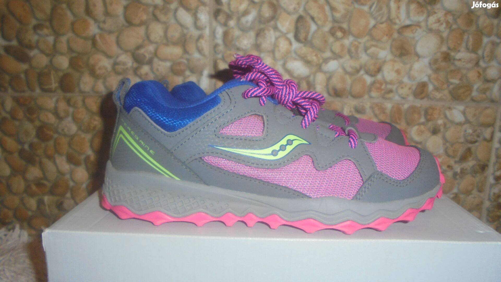 Újszerű ,vízálló 35-s Saucony Peregrine Shield prémium túracipő, sport