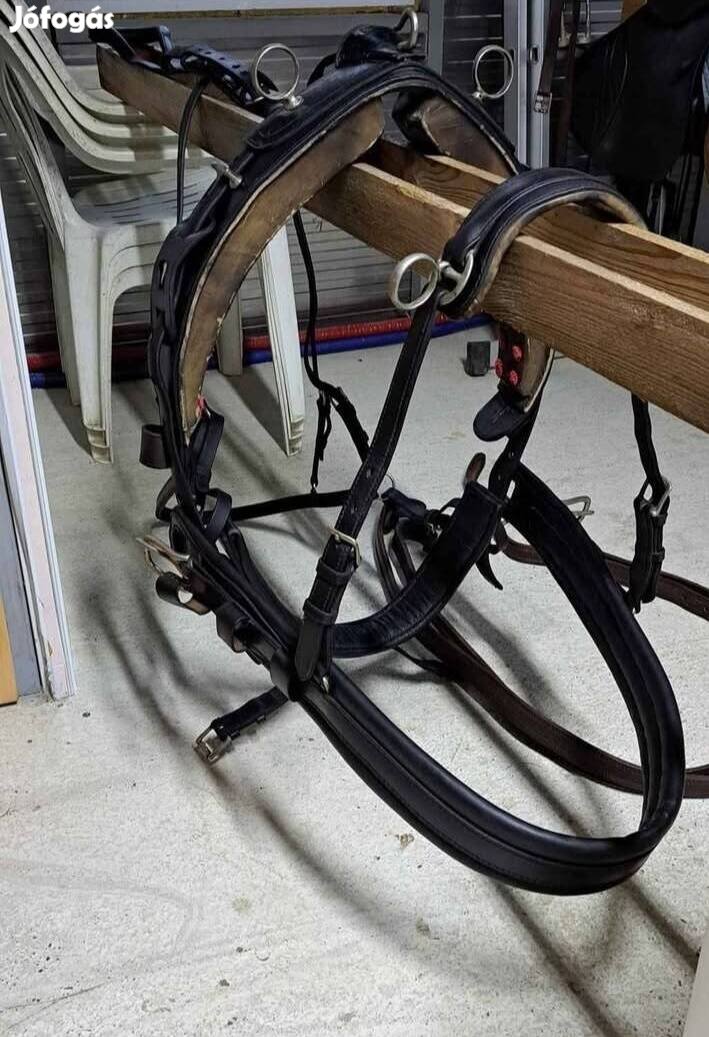Újszerű egyes cob-full fogathám. Lószerszámok.