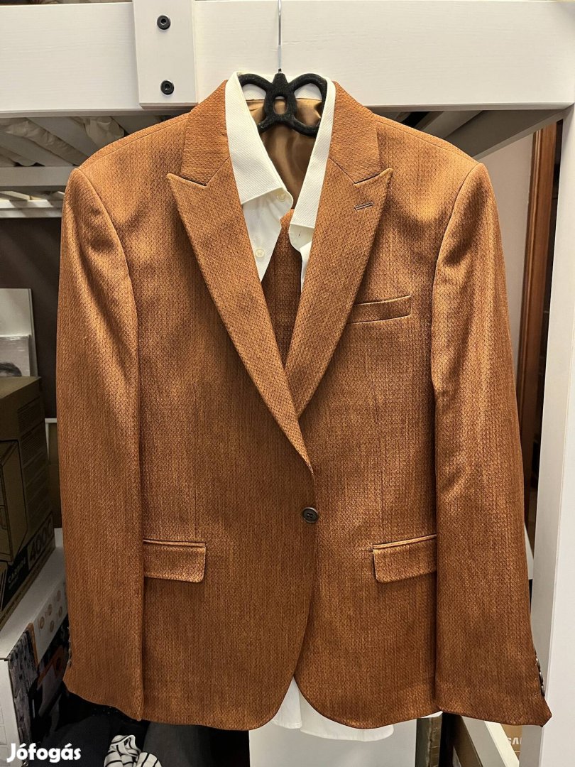 Újszerű férfi öltöny szett zakó, mellény, nadrág 54 - L