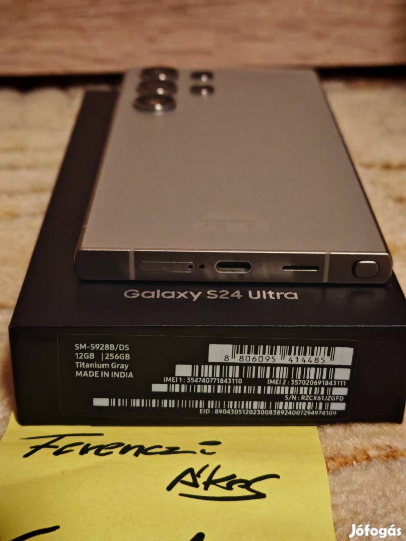 Újszerű garanciális Samsung Galaxy S24 Ultra