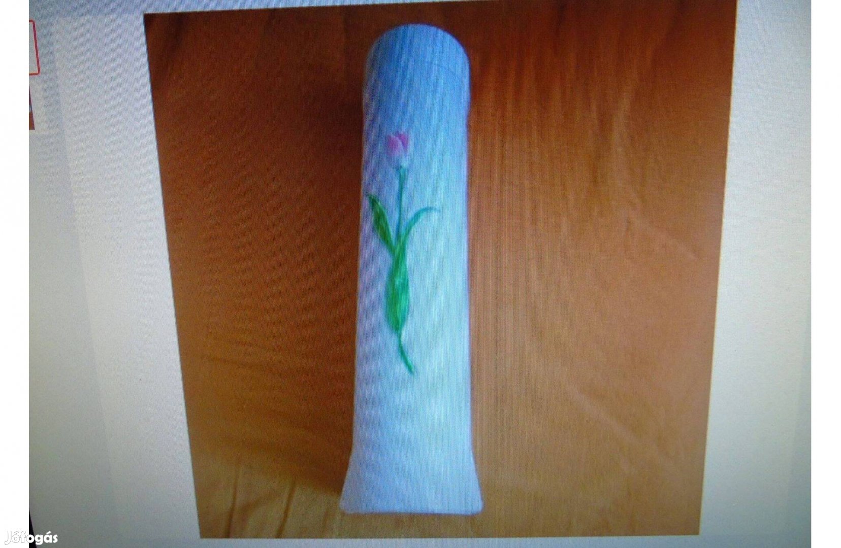 Újszerű henger alakú fehér műanyag tulipános WC papír tartó