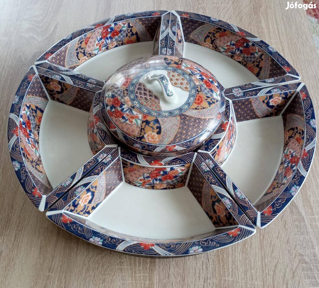 Újszerű kínai porcelán 8 részes tálaló