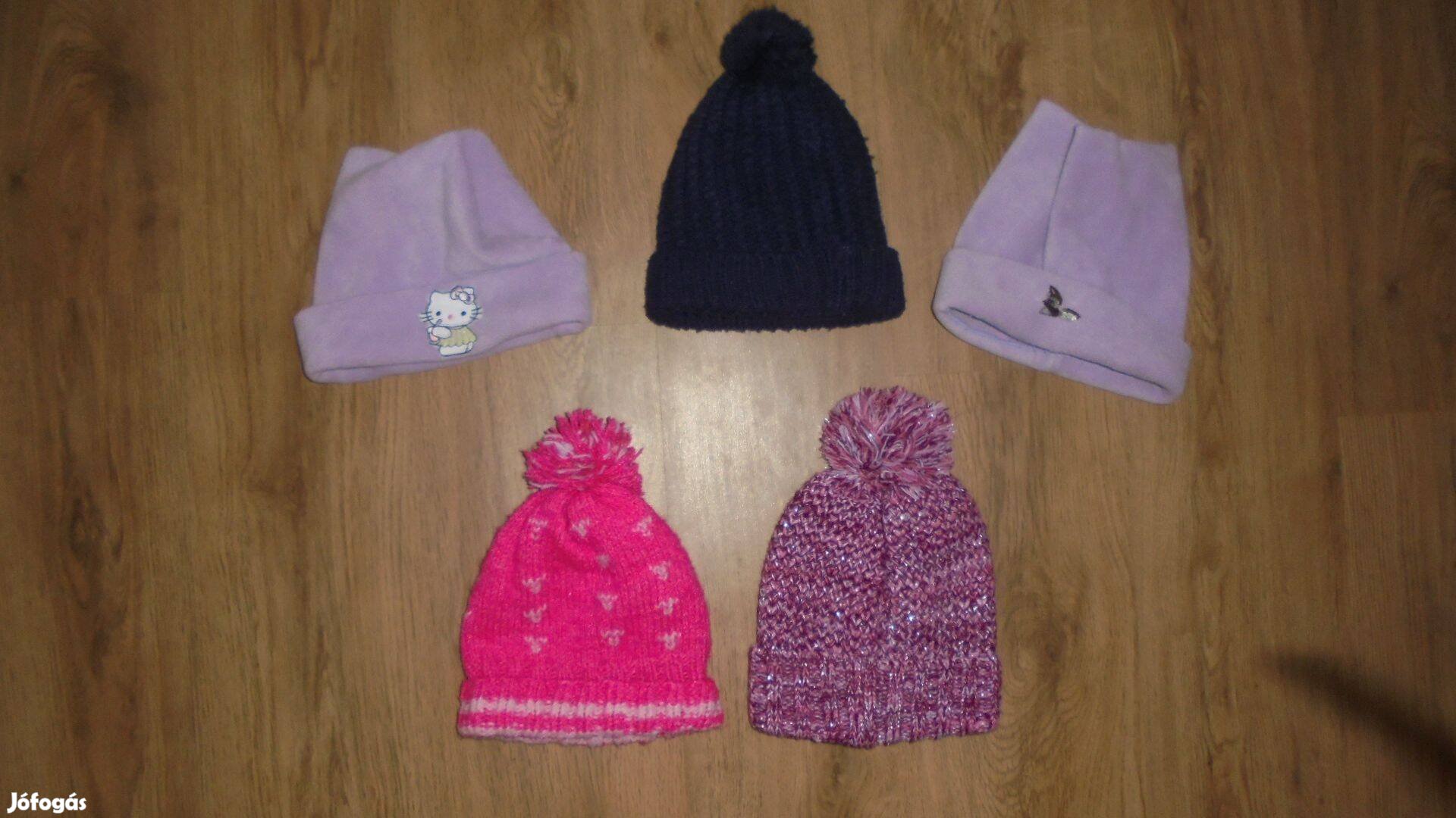 Újszerű kislány kisfiú gyermek kötött vagy polár téli sapka