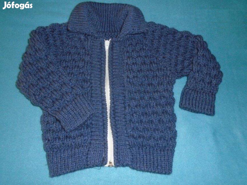 Újszerű kötött pulóver cipzáras kardigán 2 évesre méret 92