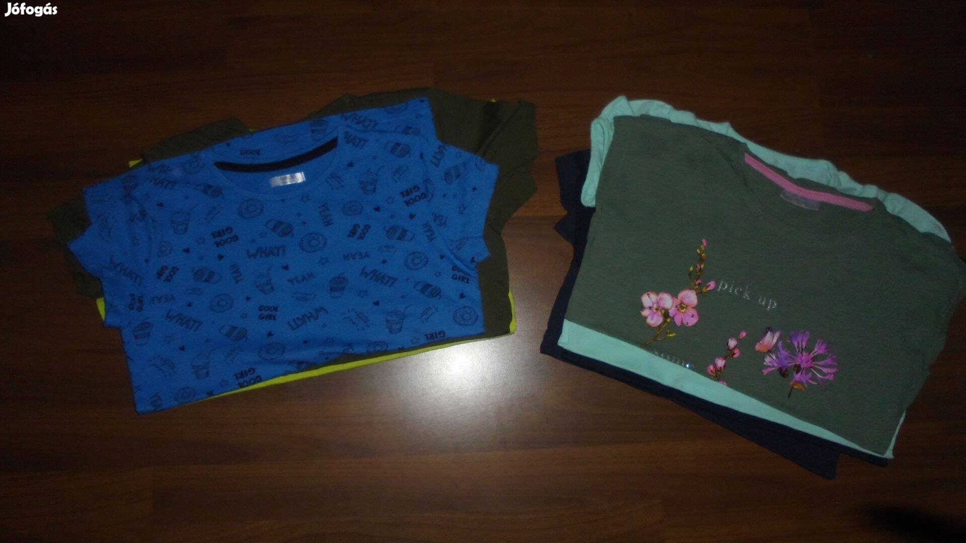 Újszerű lányka rövidujjú póló - többféle - 146 - 152 -