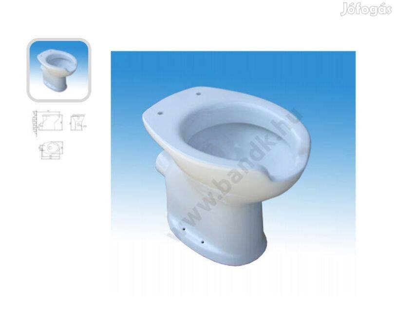 Újszerű porcelán WC-kagyló mozgáskorlátozottnak
