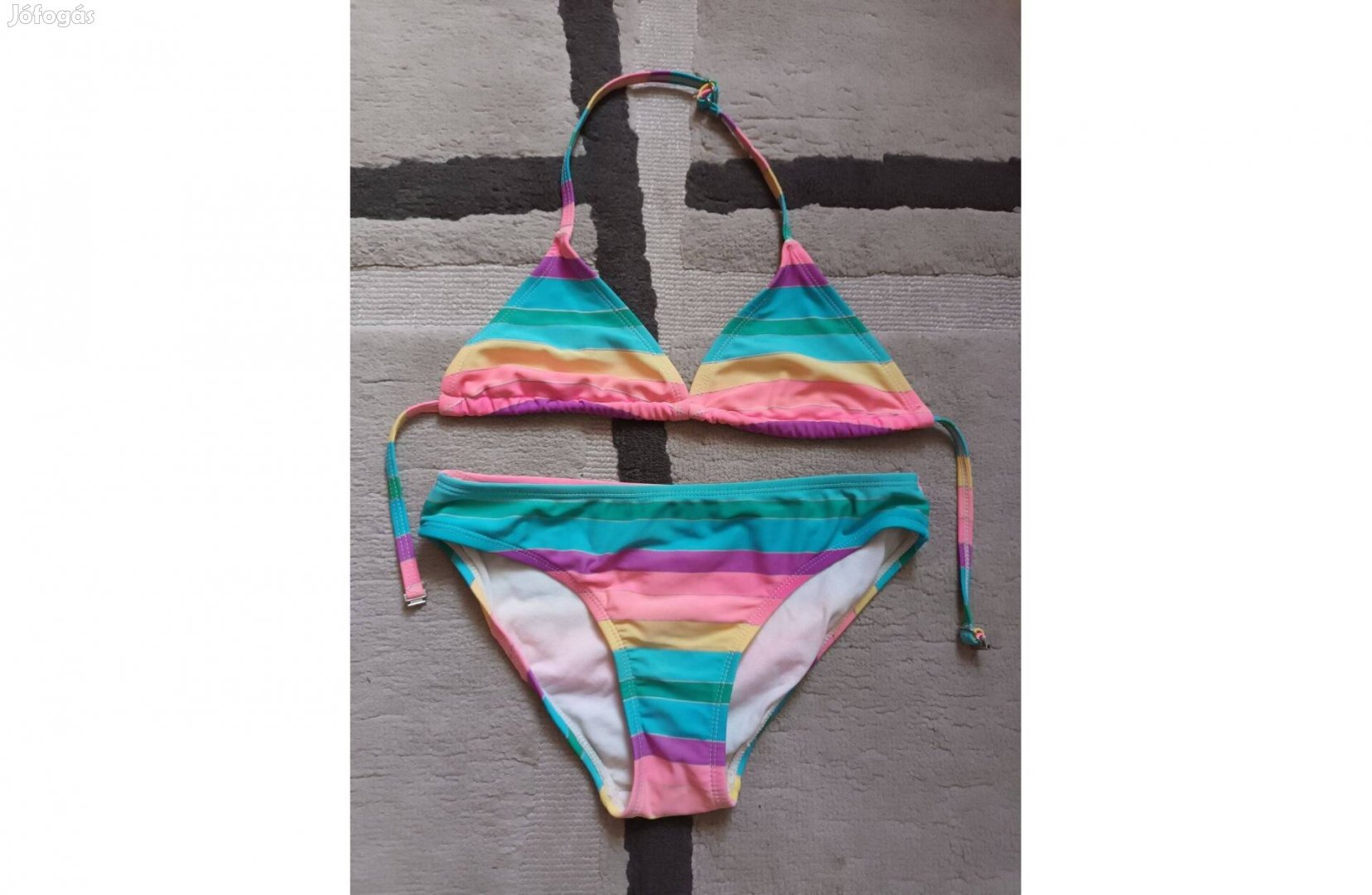 Újszerű szivárványos kislány bikini fürdőruha 8-9 év Bonprix 1800 Ft