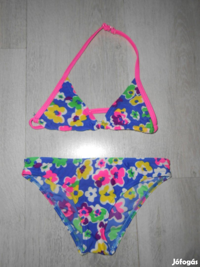 Újszerű virágos kislány bikini, fürdőruha - 4-6 év, 110-116