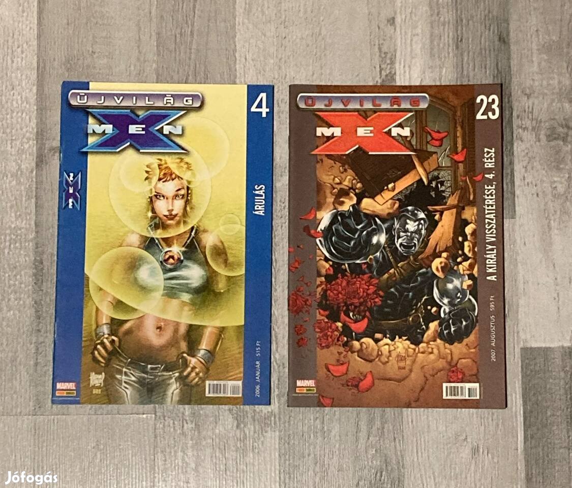 Újvilág X-Men Képregény 4. és 23. Szám (2006-2007) Kiváló Állapotban