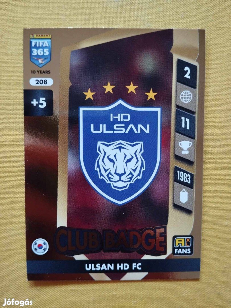 Ulsan FC FIFA 365 2025 Club badge csapatcímer focis kártya