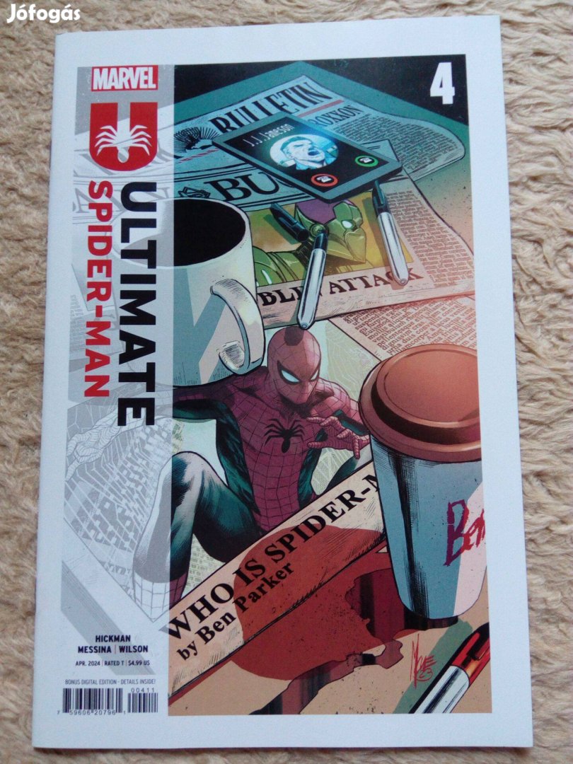 Ultimate Spider-man Marvel Pókember képregény 4A. száma eladó!