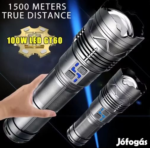 Ultra Erős Fényvető Lámpa + Powerbank 100W 1500m (R6046)
