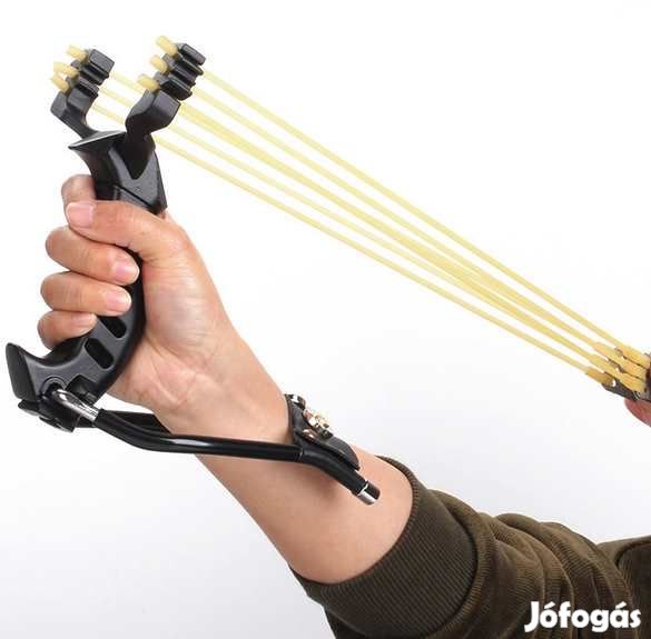 Ultra Erős VadászCsúzli Kartámasszal BRS-52 Black  (5052)