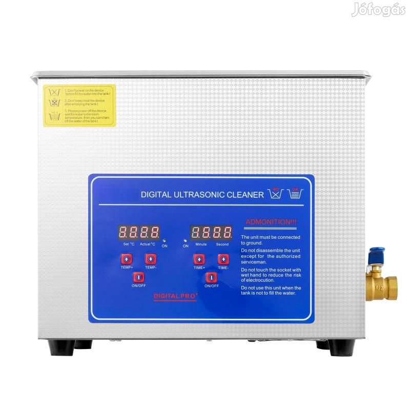 Ultrahangos tisztítógép 40 kHz 10 liter