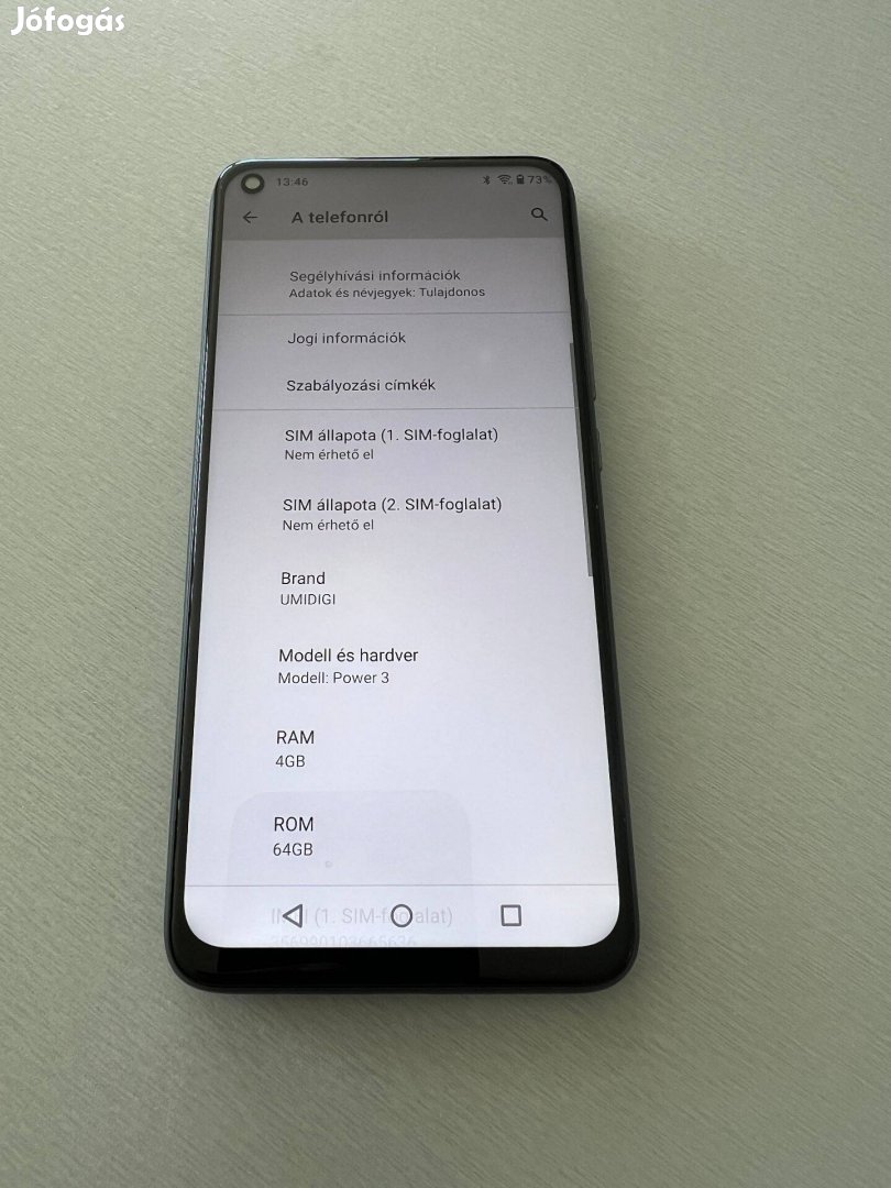 Umidigi Power 3 dual Sim mobiltelefon kártyafüggetlen