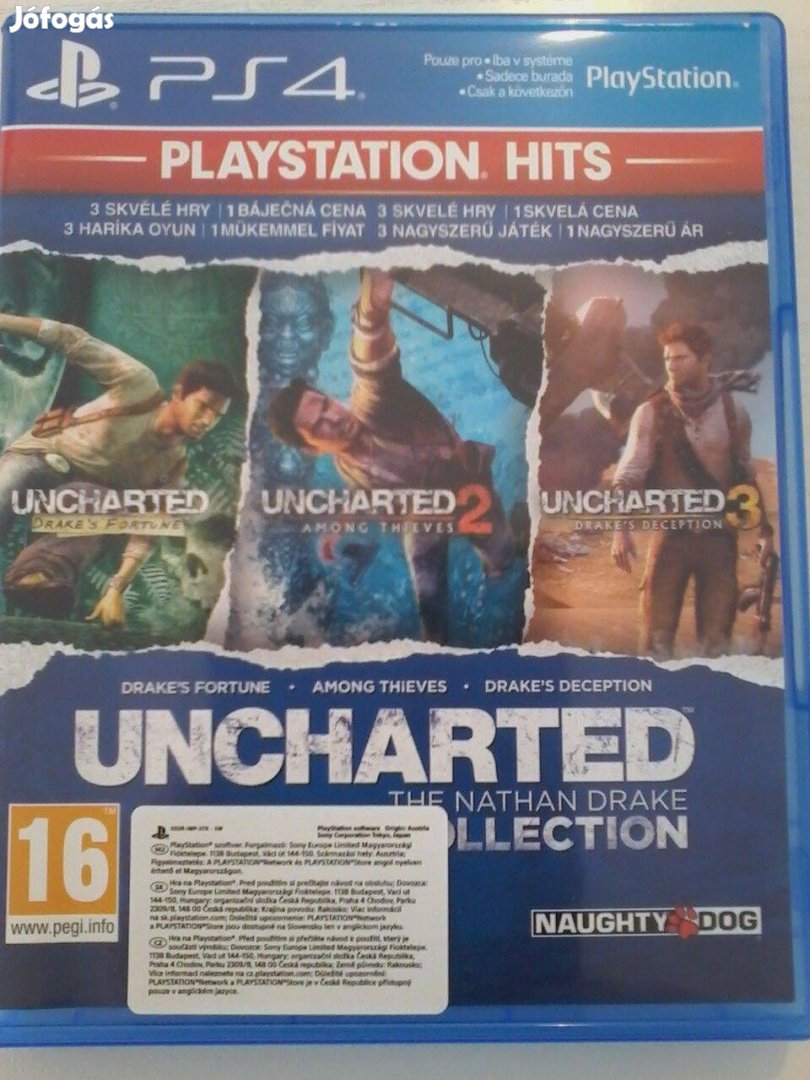 Uncharted 1.-2.-3. Ps4 játék eladó.(nem postázom)