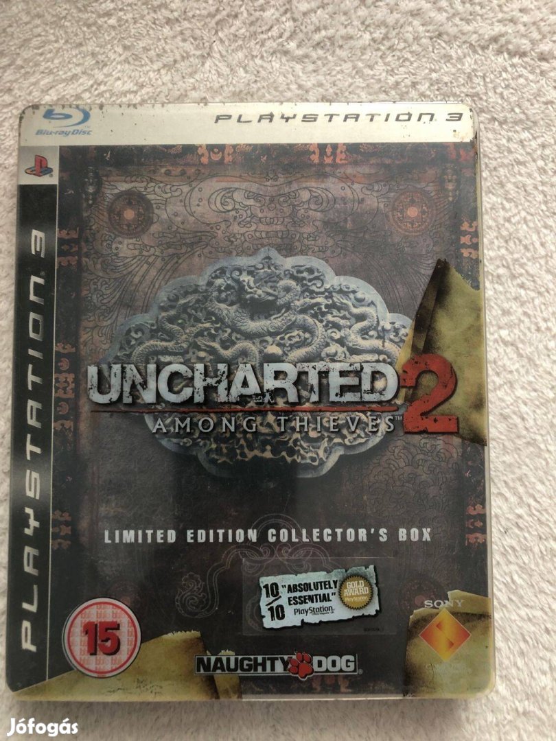 Uncharted 2 Among Thieves stellbok + játék Ps3 Playstation 3