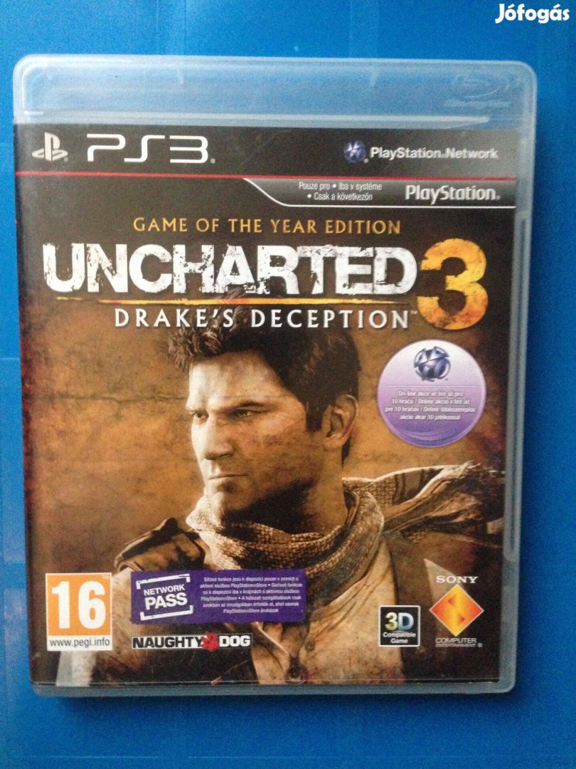Uncharted 3 GOTY ps3 játék,eladó,csere is