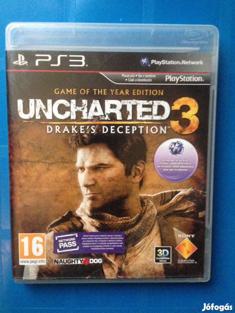Uncharted 3 GOTY ps3 játék,eladó,csere is