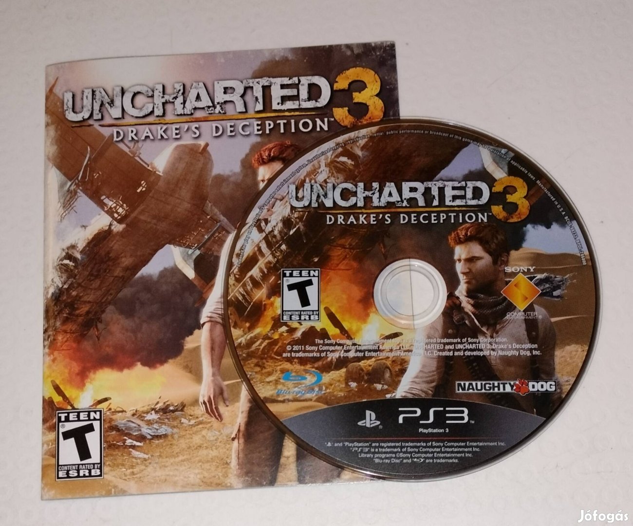 Uncharted 3 drakes deception PS3 játék eredeti tok nélkül 