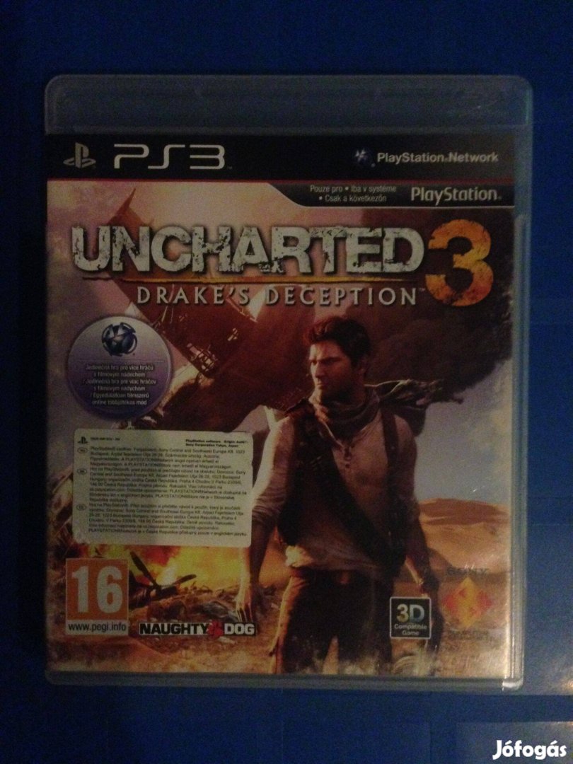 Uncharted 3 ps3 játék,eladó,csere is