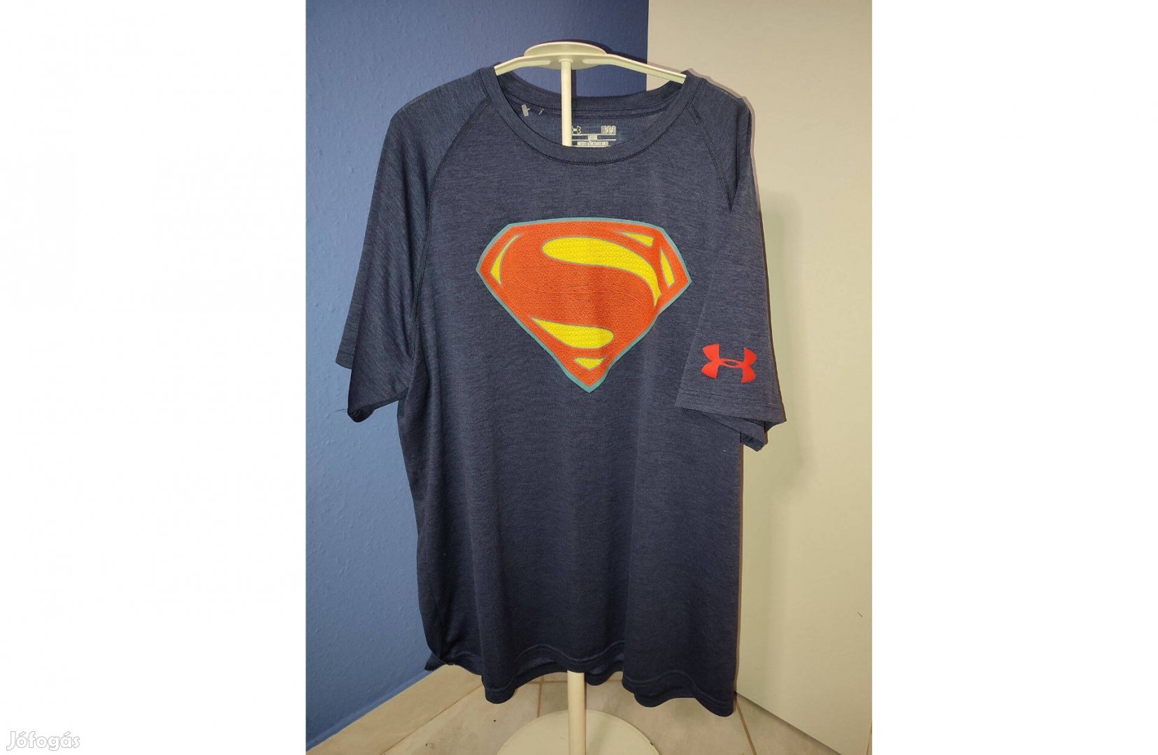 Under Armour Superman kék póló (L)